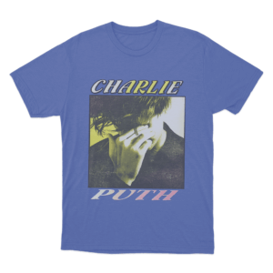 Charlie Puth Retro Portrait Unisex T Shirt Blue