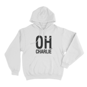 Oh Charlie Unisex Hoodie White
