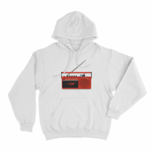 Whatevers Clever Radio Unisex Hoodie White